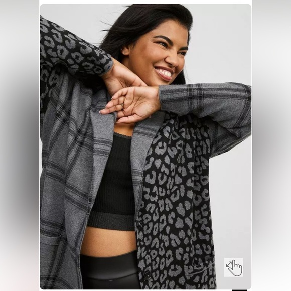 Luxe Cozy Jacquard Coatigan - Picture 3 of 5